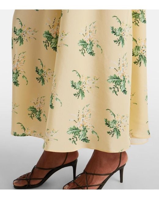 Rodarte Metallic Floral Silk Crepe Gown