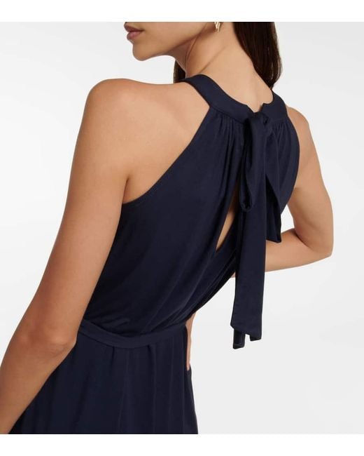 Velvet Blue Maxikleid Reeba