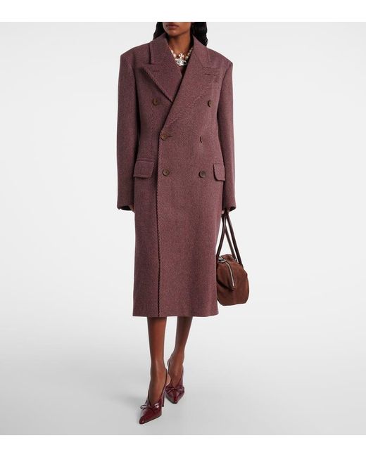 Abrigo Winston De Sarga De Lana Vivienne Westwood de color Red