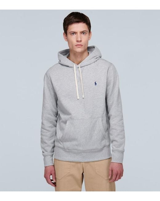 Polo Ralph Lauren Blue Hooded Sweatshirt With Logo for men