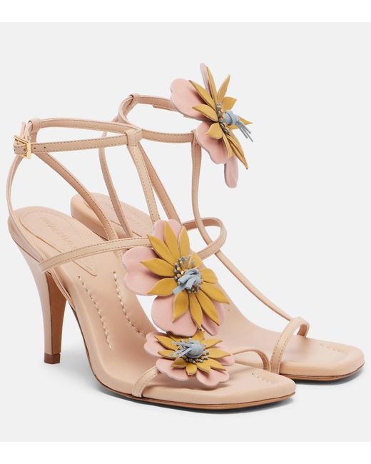 Zimmermann Natural Lilia 85 Leather Sandals