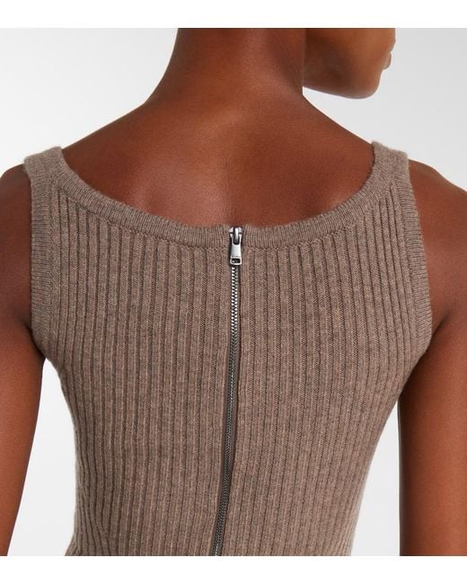 Top Aretusa En Mezcla De Lana Y Cachemir Max Mara de color Brown