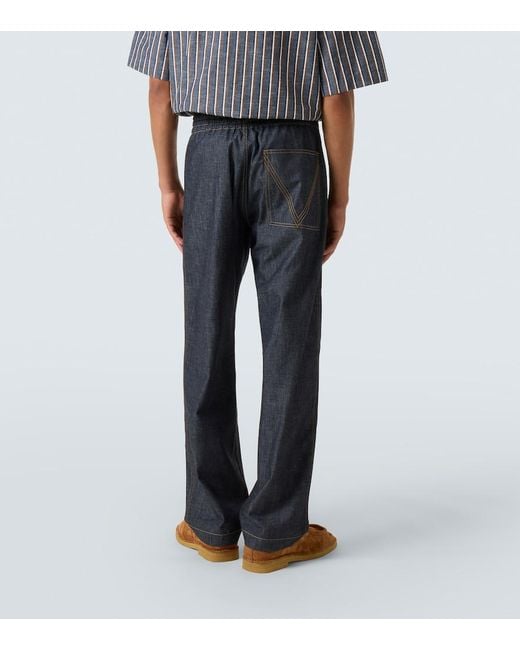 Bottega Veneta Blue Mid-Rise Straight Jeans for men