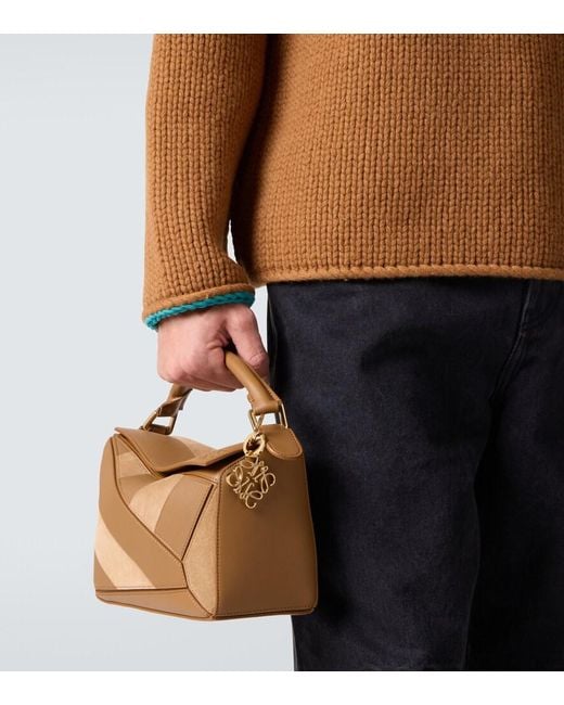 Loewe White Anagram Keychain for men