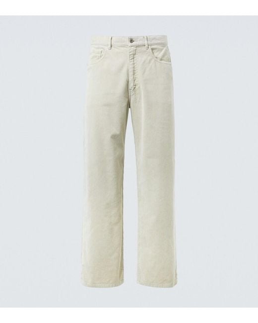 Auralee Natural Cotton Corduroy Wide-Leg Pants for men