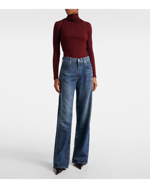 Citizens of Humanity Blue Annina High-Rise Wide-Leg Jeans