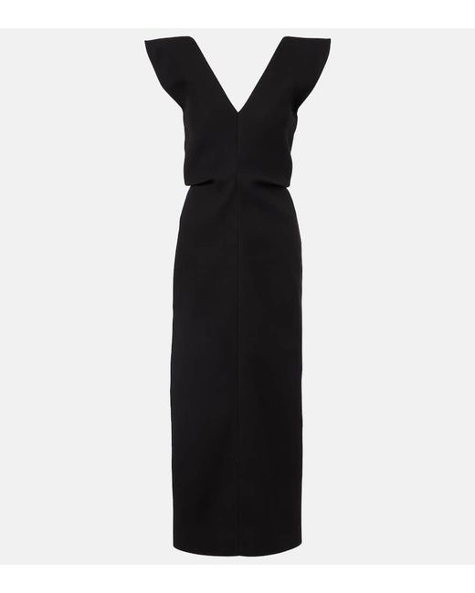 Proenza Schouler Black Mariam Scuba Midi Dress