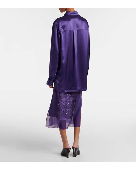 Joseph Blue Dieu Satin Blouse