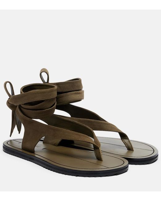 A.Emery Brown Elmer Suede Thong Sandals