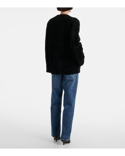 Totême Black Shearling Jacket