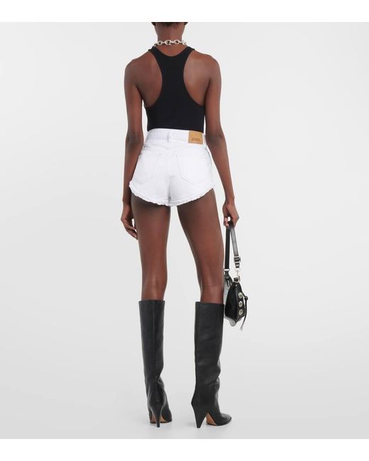 Isabel Marant White Shorts Eneidao Aus Baumwolle Und Hanf