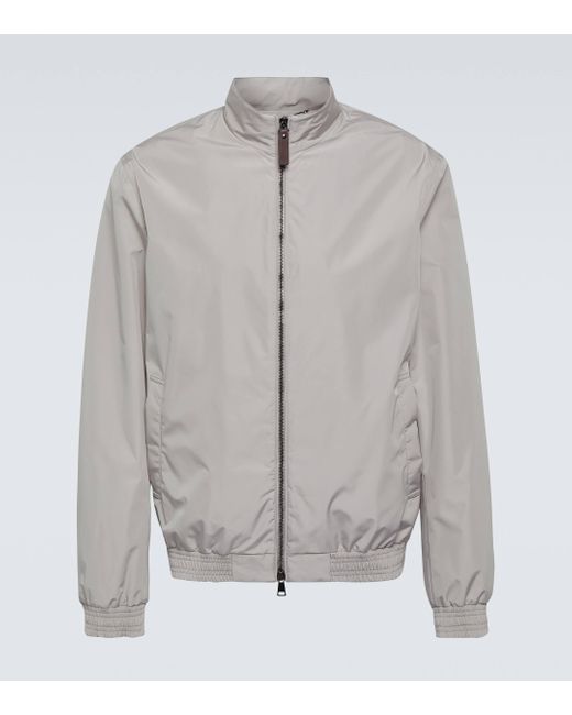 Canali White High-neck Technical Jacket for men