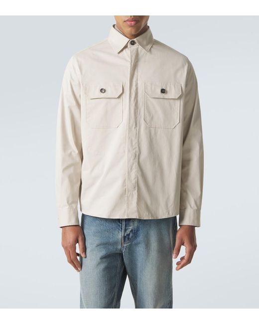 Zegna Natural Cotton-Blend Overshirt for men