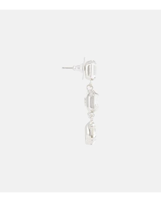 Jennifer Behr White Lucille Embellished Earrings