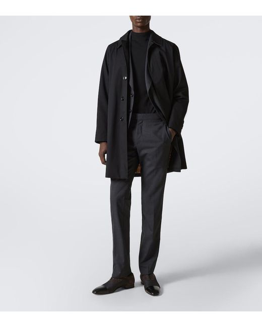 Christian Louboutin Black Greggo Leather-Trimmed Oxford Shoes for men