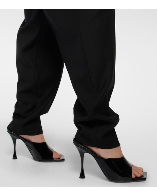 Magda Butrym Black Square Toe Mules