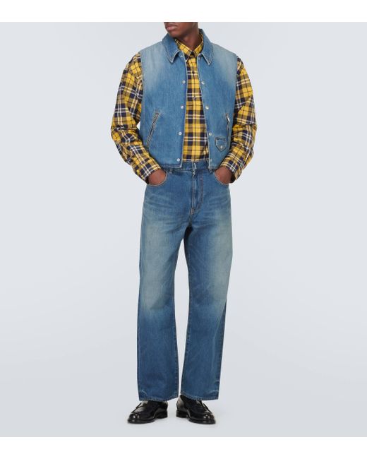 Givenchy Yellow Checked Cotton Shirt for men