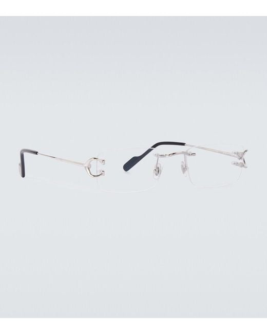 Cartier Metallic C De Cartier Glasses for men