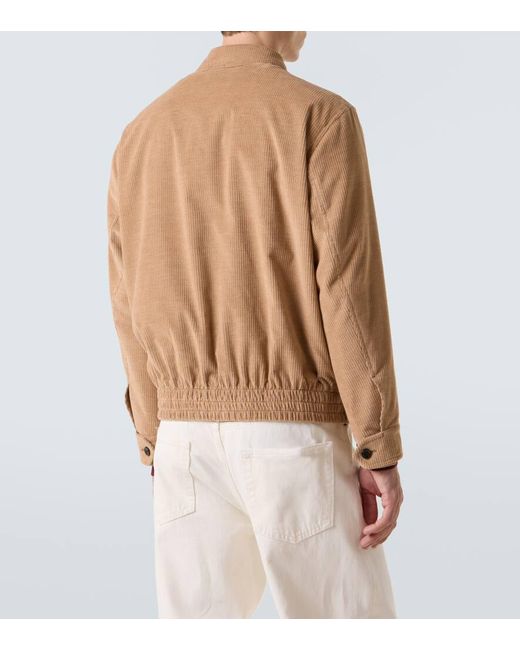 Lardini Brown Cotton And Alpaca Corduroy Jacket for men
