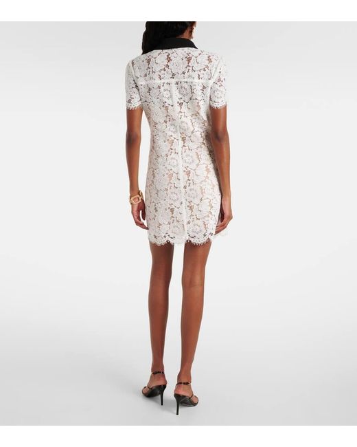 Self-Portrait White Lace Minidress