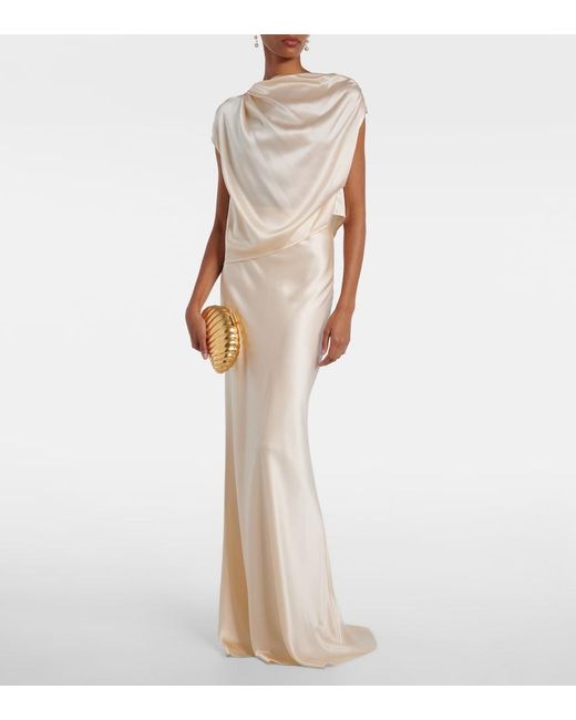 The Sei Natural Silk Satin Maxi Skirt