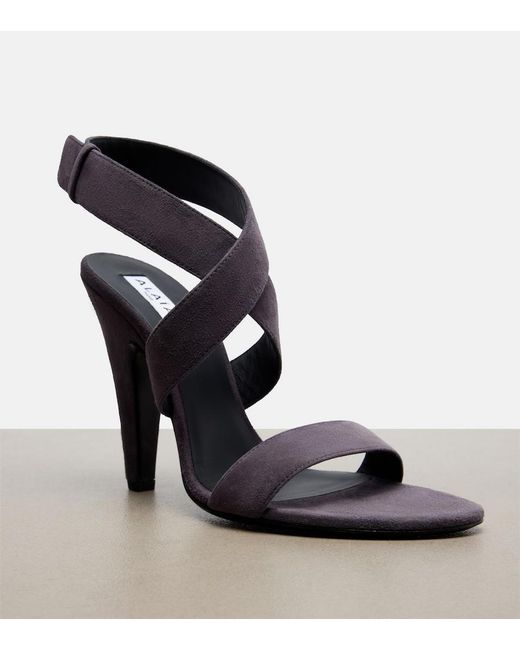 Alaïa Black Cone Suede Sandals