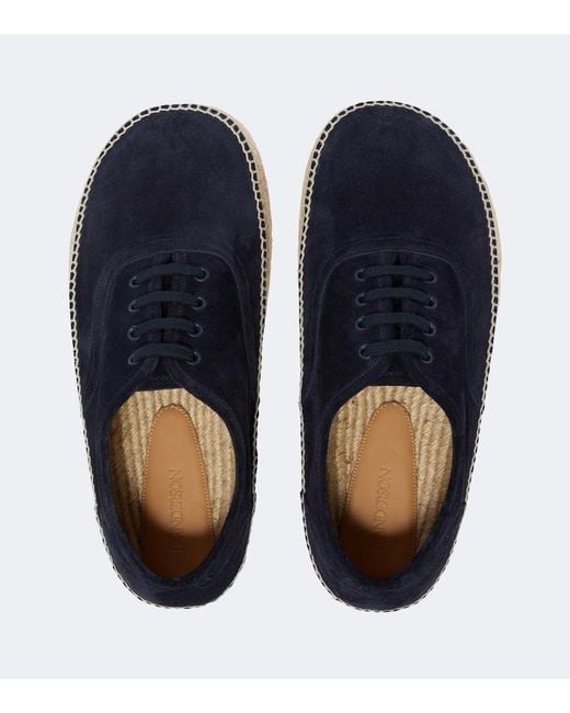 J.W. Anderson Blue Suede Espadrilles for men