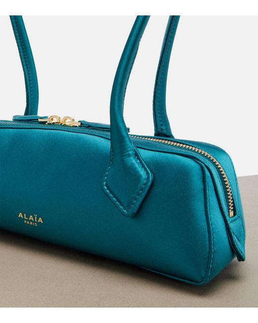 Alaïa Blue Le Teckel Small Satin Shoulder Bag