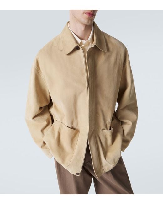 The Row Natural Vilmo Suede Jacket for men