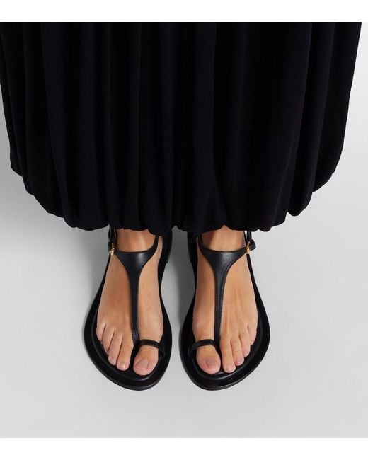 A.Emery Black Alta Leather Sandals