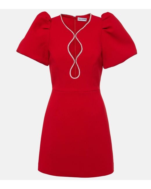 Rebecca Vallance Red Karina Embellished Minidress