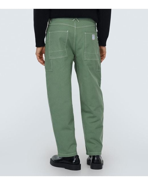 KENZO Green Low-Rise Wide-Leg Jeans for men