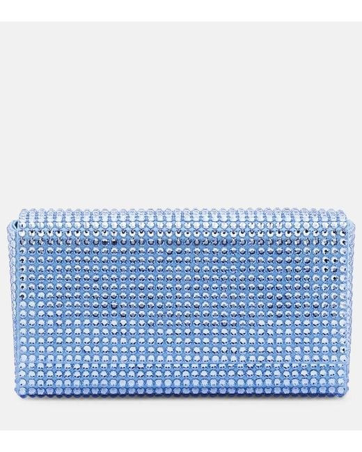 AMINA MUADDI Blue Superamini Embellished Clutch