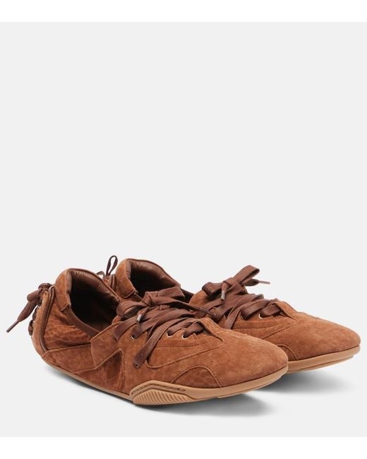 Acne Brown Suede Sneakers