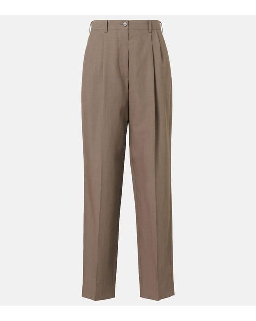 The Row Brown Gerade Hose Bryce Aus Wolle Und Seide