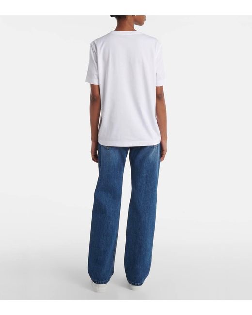 Camiseta De Jersey De Algodon Brunello Cucinelli de color White