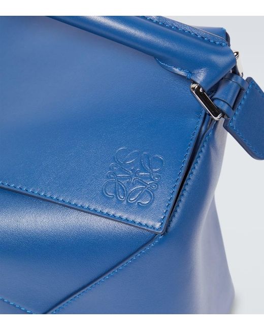 Loewe Blue Puzzle Leather Shoulder Bag for men