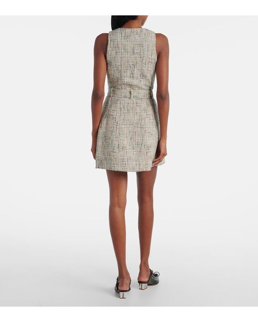 Ganni Gray Minikleid Aus Tweed