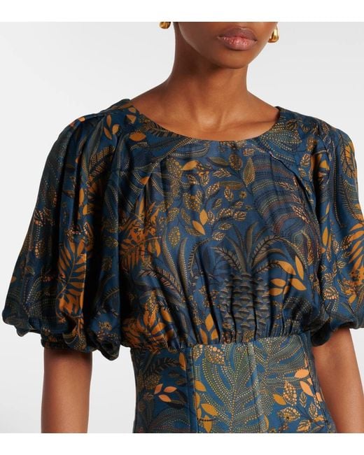 Farm Rio Gray Bedrucktes Maxikleid