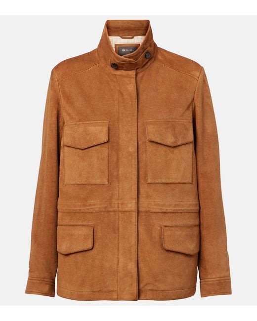Loro Piana Brown Suede Field Jacket