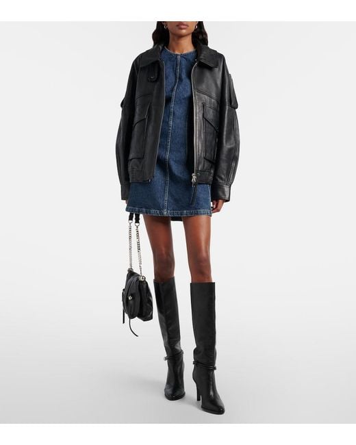 Agolde Blue Barton Denim Minidress