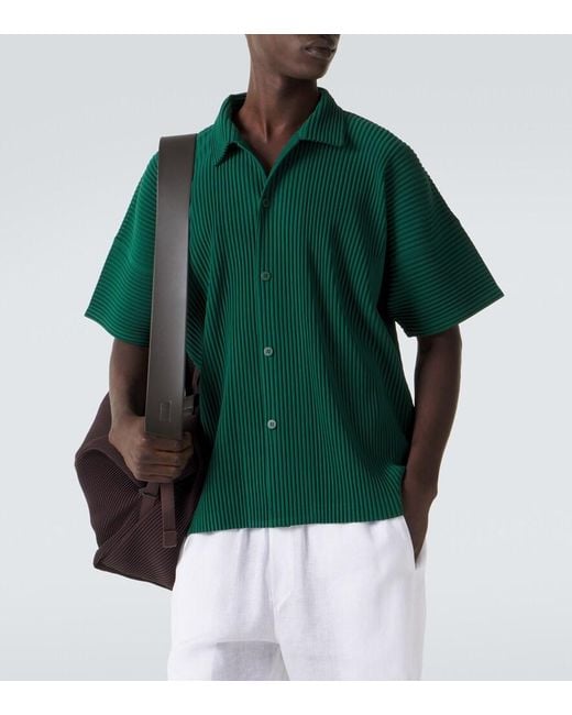 Homme Plissé Issey Miyake Green Monthly Colors: May Pleated Shirt for men