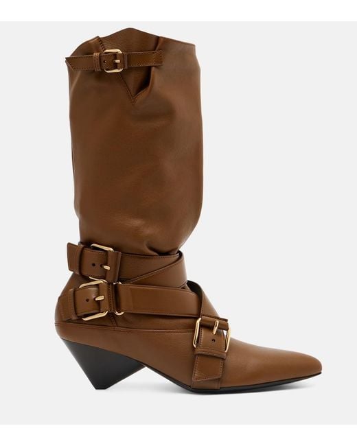 Zimmermann Brown Orla 50 Leather Knee-High Boots