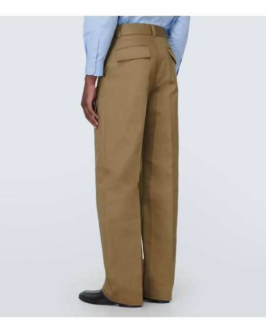 Gucci Natural Wide-leg Cotton Cargo Pants for men