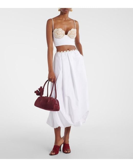 Magda Butrym Red Brigitte Suede Shoulder Bag