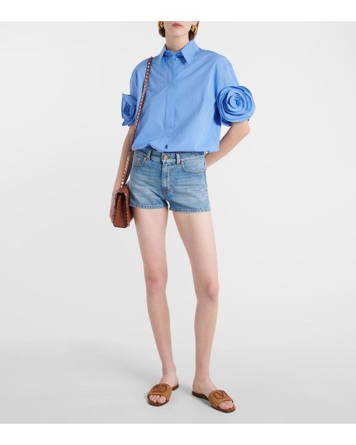 Valentino Blue Denim Shorts