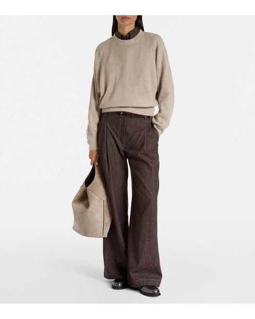 Pullover di Brunello Cucinelli in Natural