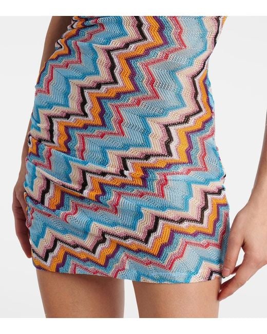 Missoni Blue Zigzag Lame Beach Cover-Up