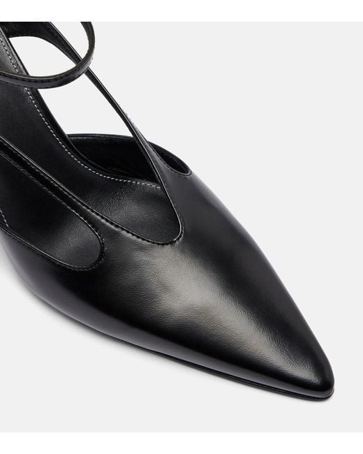 Totême Black Cutout Leather Pumps
