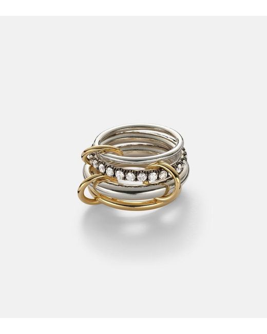 Spinelli Kilcollin White Janssen Sg 18Kt And Sterling Ring With Diamonds